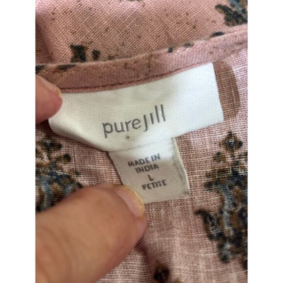 Pure JIll pink/navy top, bohemian, artisan, patchwork, sustainable, rustic - Picture 5 of 6